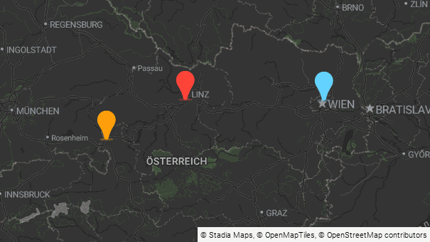 Map of company locations