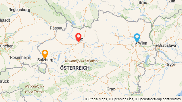 Map of company locations