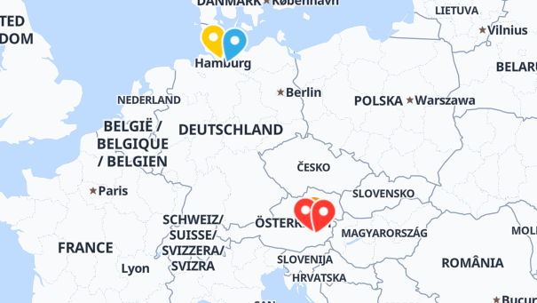 Map of company locations