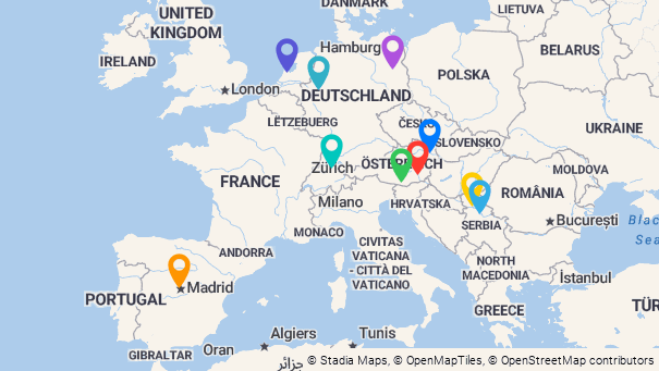 Map of company locations