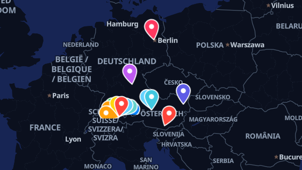 Map of company locations