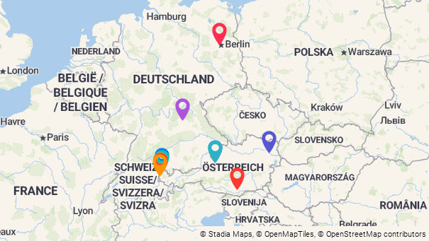 Map of company locations