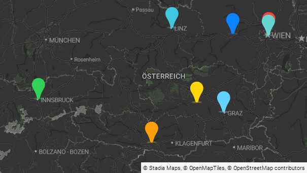Map of company locations