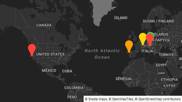 Map of company locations