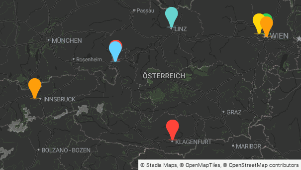 Map of company locations