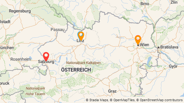 Map of company locations