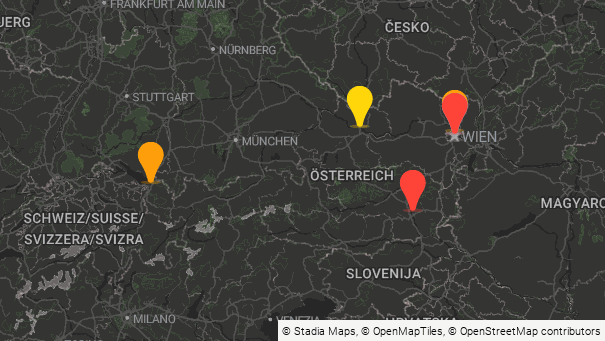 Map of company locations
