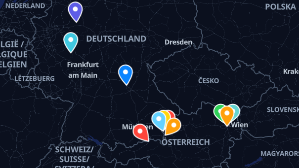 Map of company locations