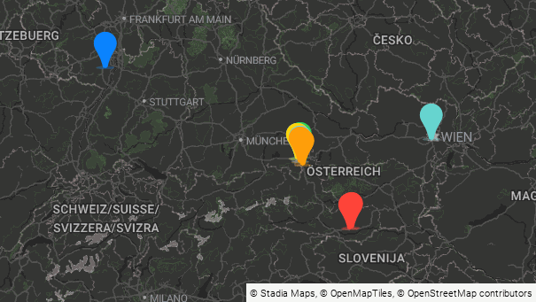 Map of company locations