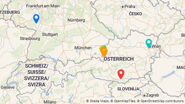 Map of company locations