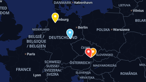 Map of company locations