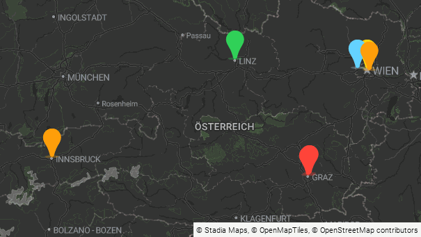 Map of company locations