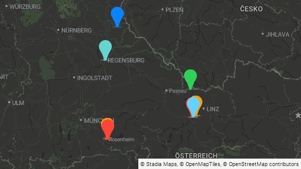 Map of company locations