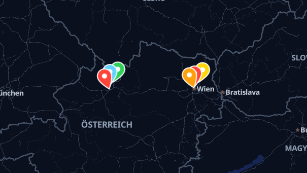 Map of company locations