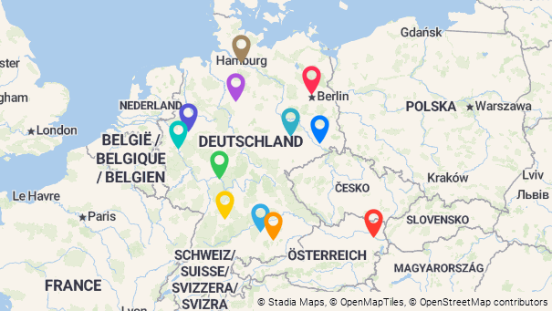 Map of company locations