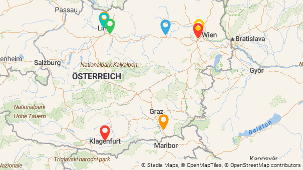 Map of company locations
