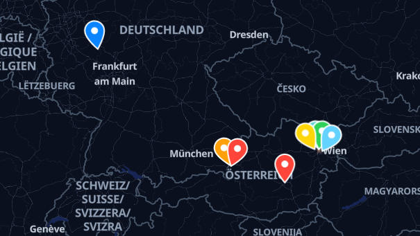 Map of company locations