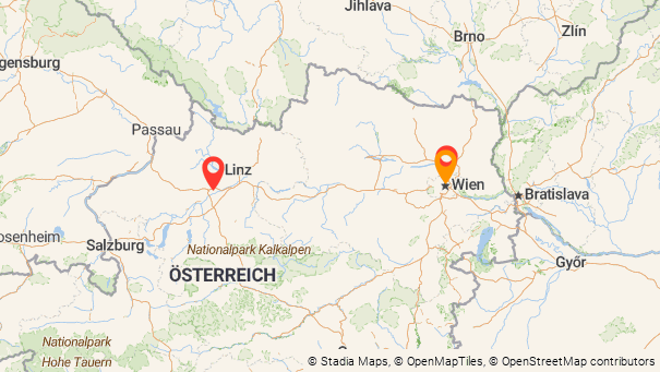 Map of company locations
