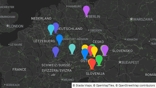 Map of company locations