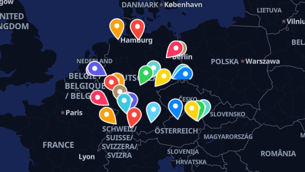 Map of company locations
