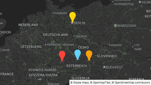 Map of company locations