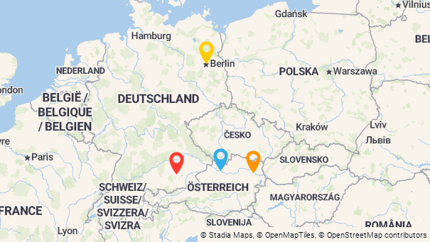 Map of company locations