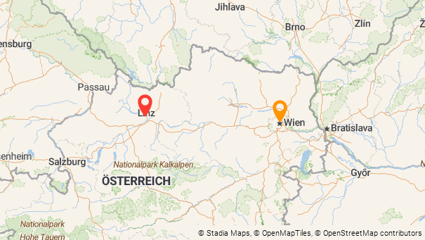 Map of company locations
