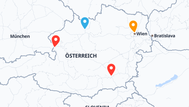 Map of company locations