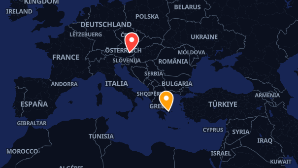 Map of company locations