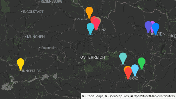 Map of company locations