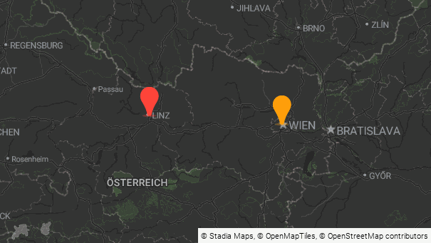 Map of company locations