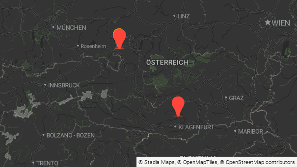 Map of company locations