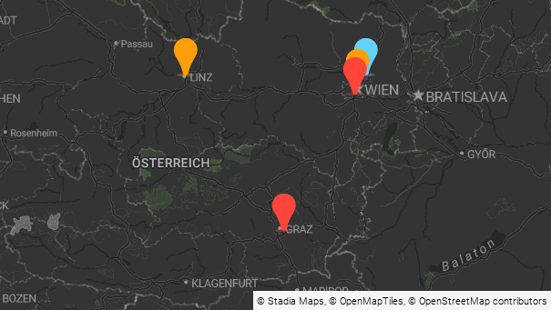 Map of company locations