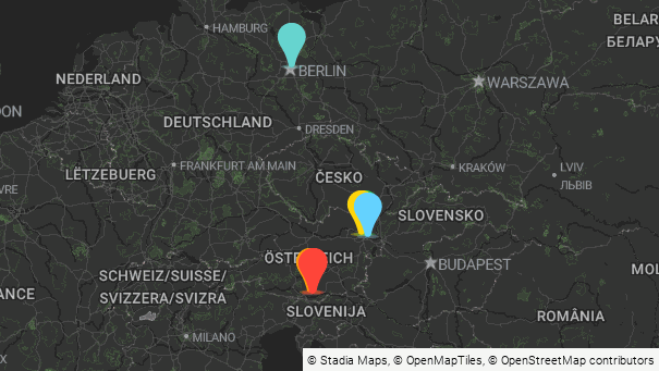 Map of company locations