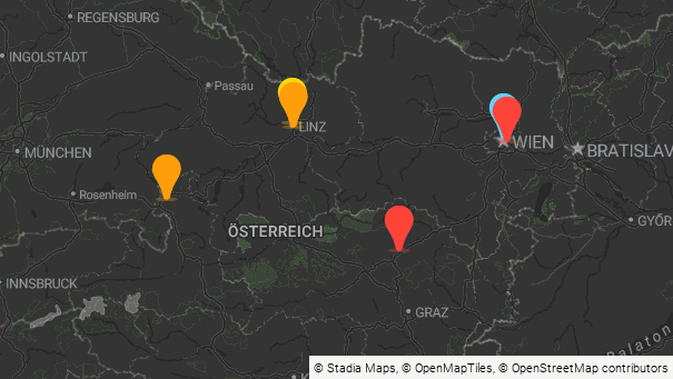 Map of company locations