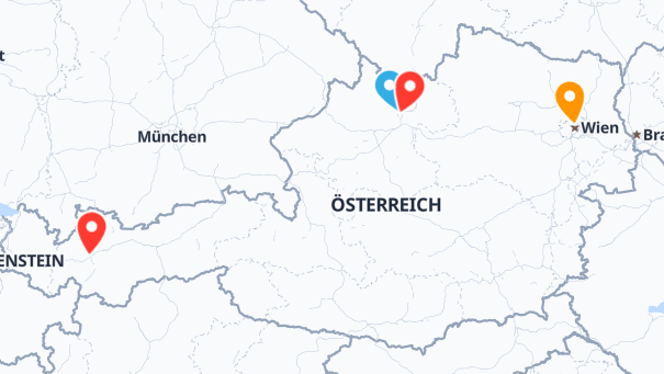 Map of company locations