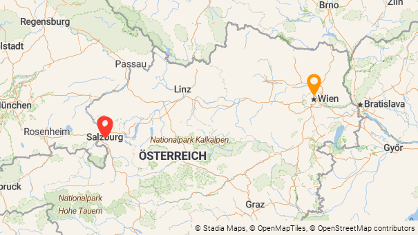 Map of company locations