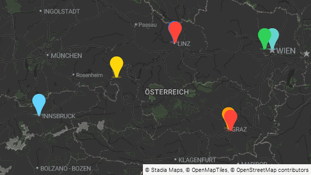 Map of company locations