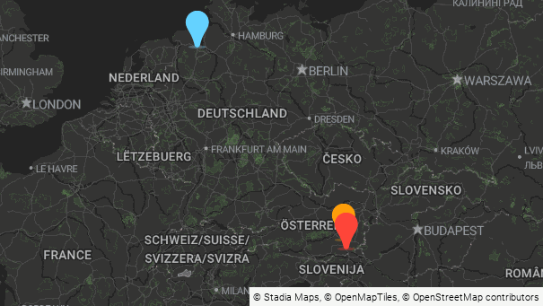 Map of company locations