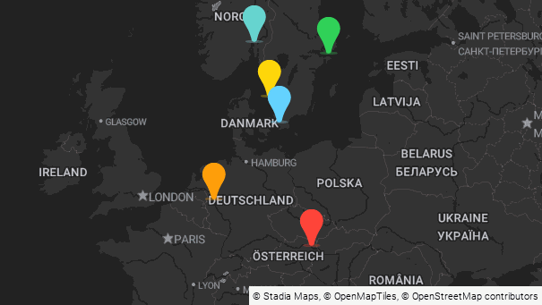 Map of company locations