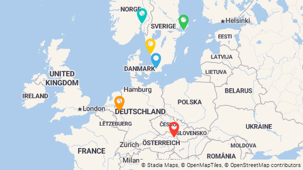 Map of company locations