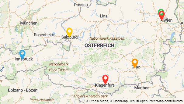 Map of company locations