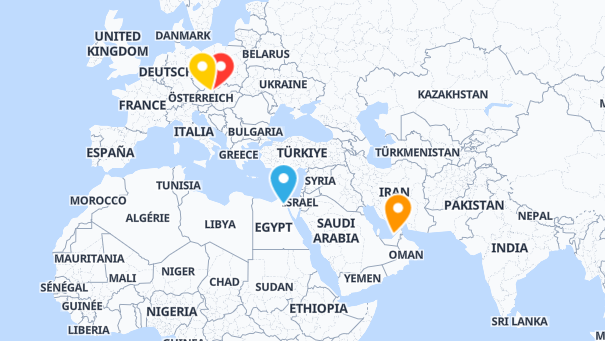 Map of company locations