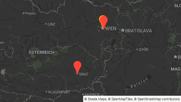 Map of company locations