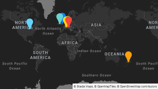 Map of company locations