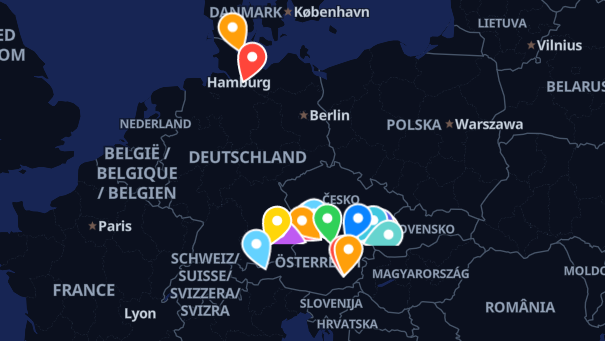 Map of company locations