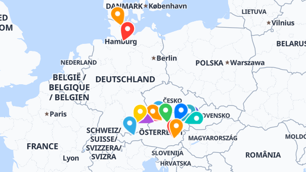 Map of company locations