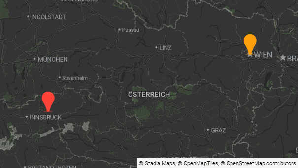 Map of company locations