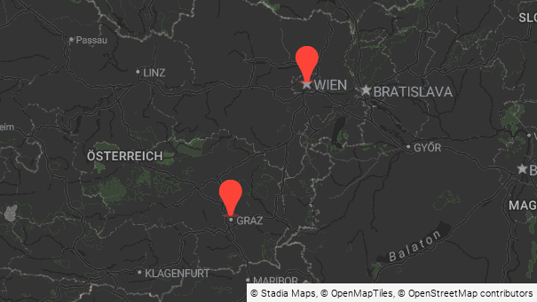 Map of company locations