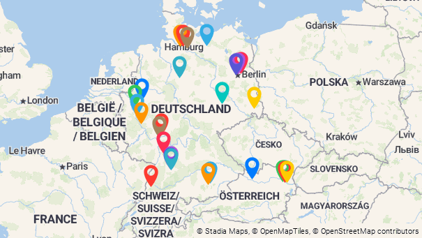 Map of company locations